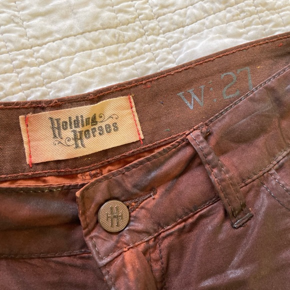 Leather-look shorts by Holding Horses for Anthropologie W27 - Picture 2 of 3